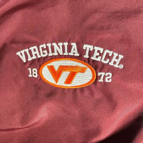 Vtg Vansport Virginia Tech Hokies Jacket Men 2x Maroon Pullover Windbreaker - Picture 2 of 10
